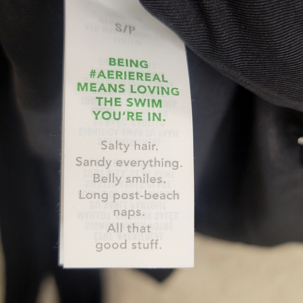 ​NWOT Aerie Crinkle Birthday Scoop Cheekiest One Piece Swimsuit  S UPF50 - Picture 10 of 16